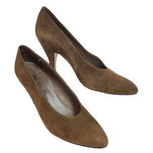 Women's Vintage Bob Ellis Shoes Design Studio All Leather 7.5 Made in Italy Heel